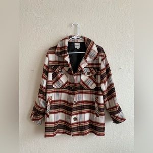 Cozy flannel “shacket”